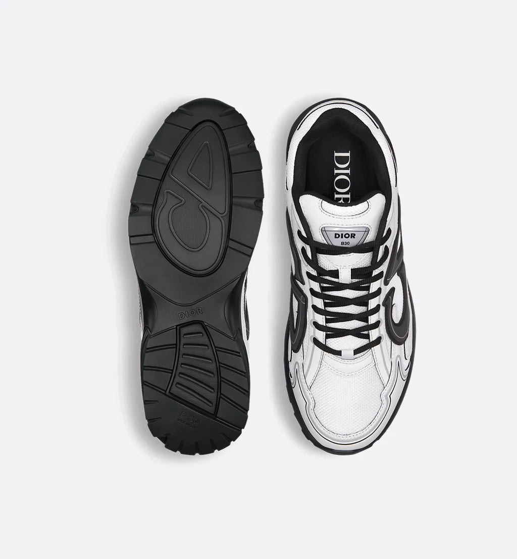 Dior Sneaker B30 Countdown Black and White mesh and technical fabric