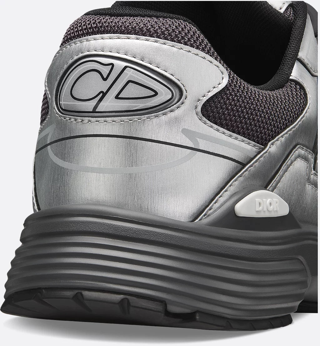 Dior Sneaker B30 Countdown Dark grey mesh and metallic silver technical fabric
