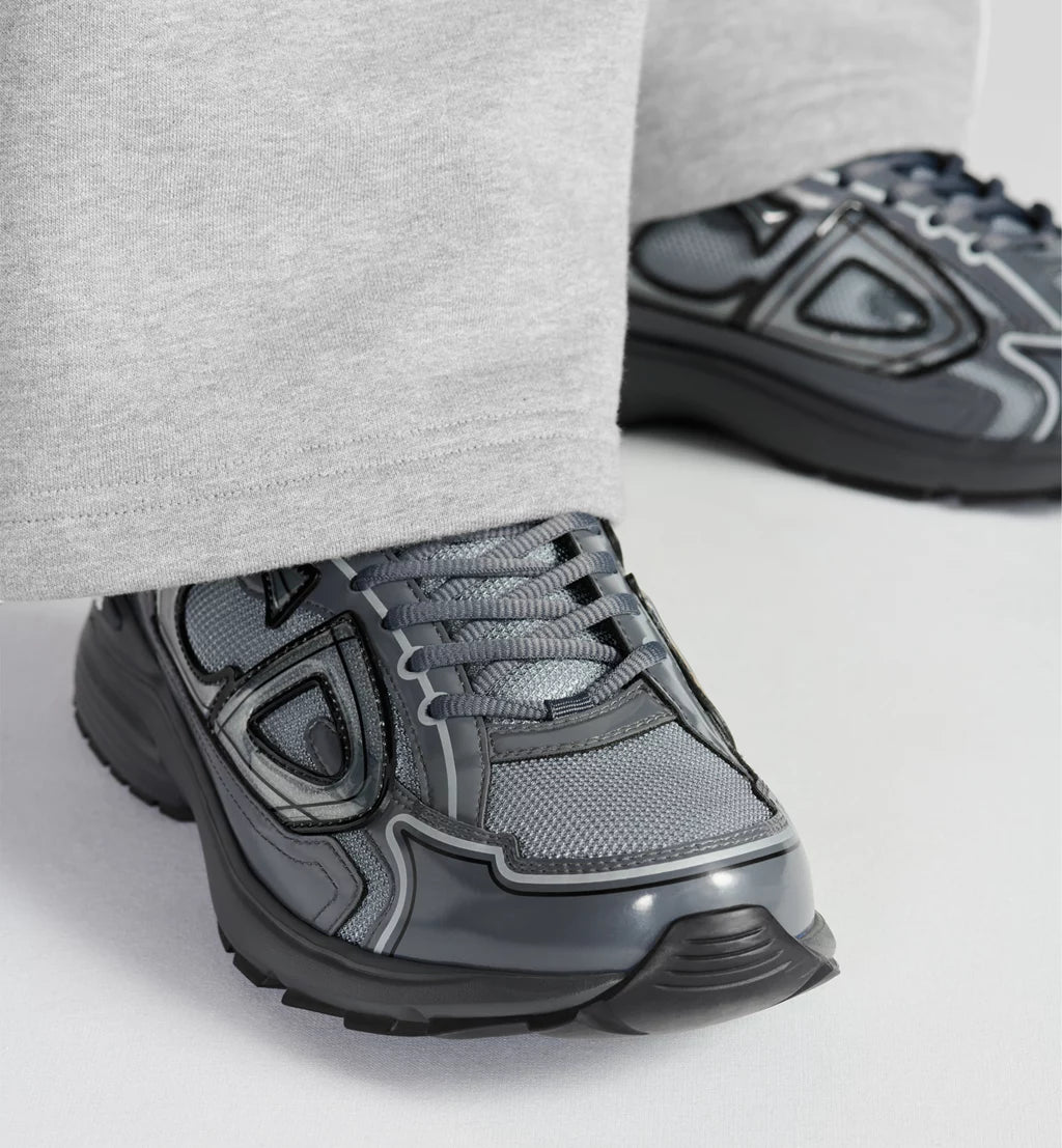 Dior Sneaker B30 Countdown Light grey mesh technical fabric and grey technical fabric with a shiny finish
