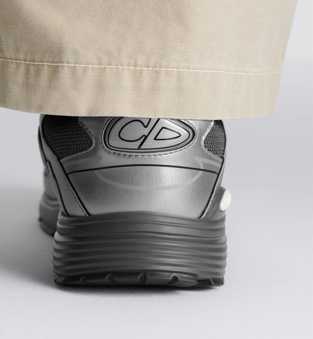 Dior Sneaker B30 Countdown Dark grey mesh and metallic silver technical fabric