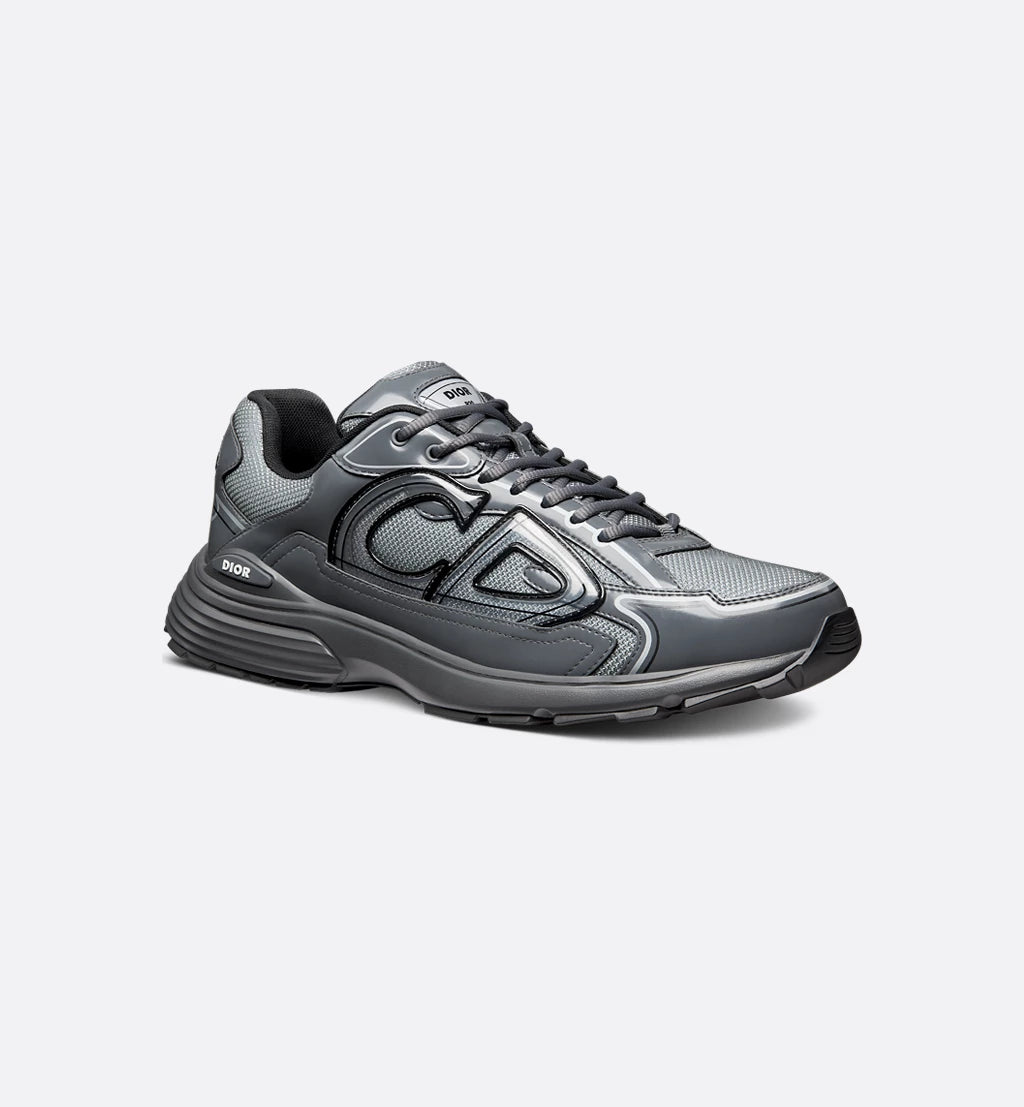 Dior Sneaker B30 Countdown Light grey mesh technical fabric and grey technical fabric with a shiny finish