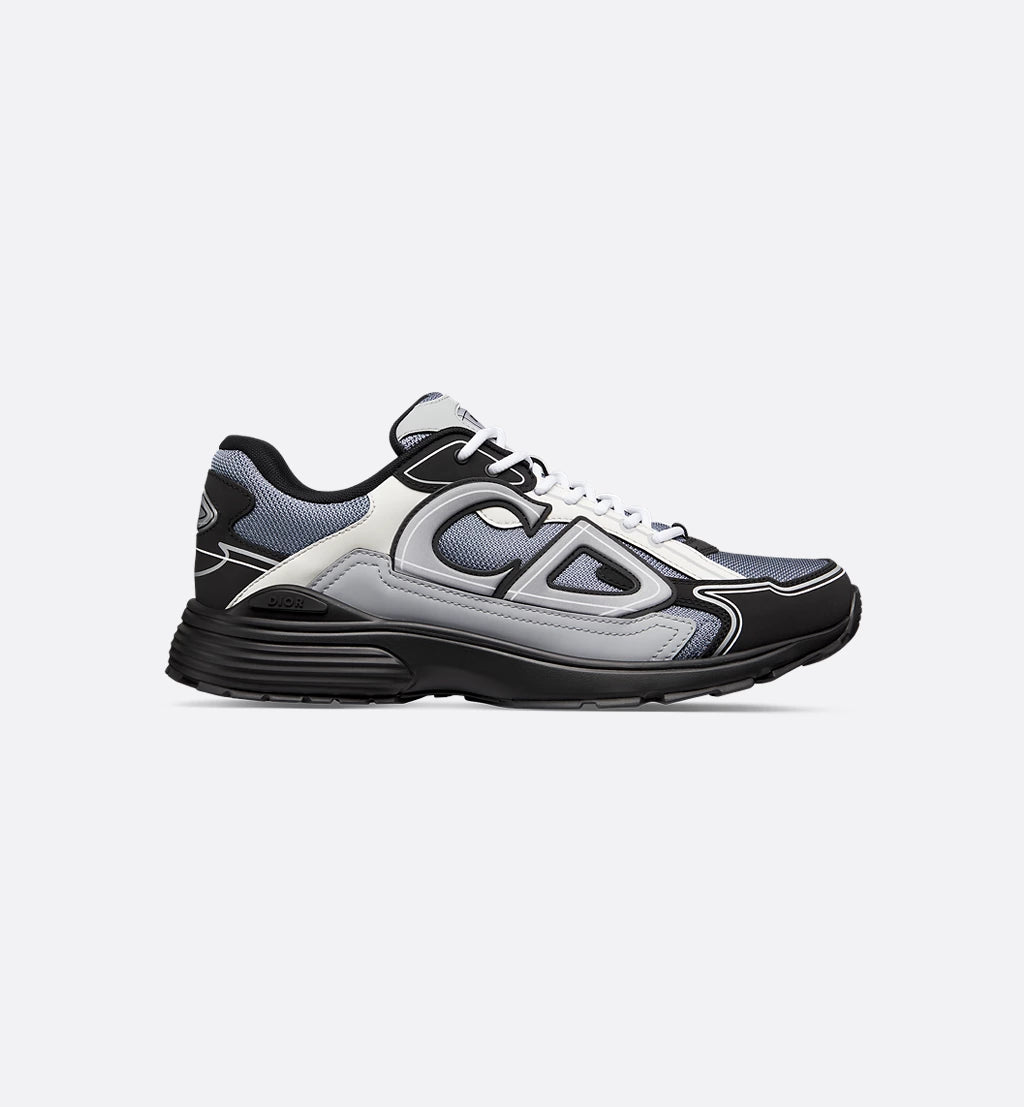 Dior Sneaker B30 Countdown Blue mesh with grey, white, and black technical fabric