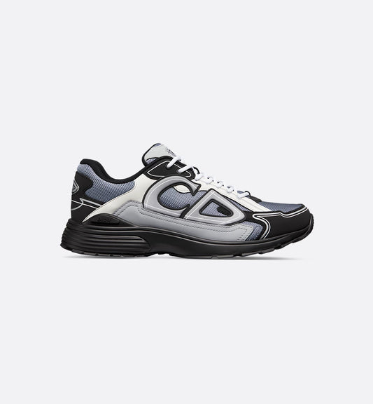 Dior Sneaker B30 Countdown Blue mesh with grey, white, and black technical fabric