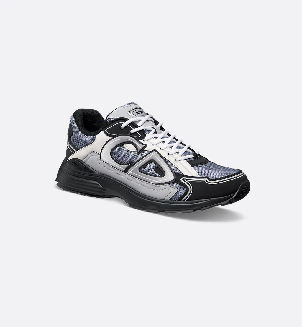 Dior Sneaker B30 Countdown Blue mesh with grey, white, and black technical fabric
