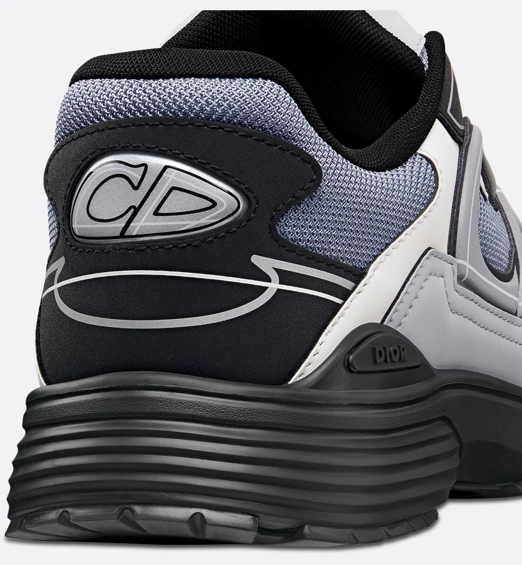 Dior Sneaker B30 Countdown Blue mesh with grey, white, and black technical fabric