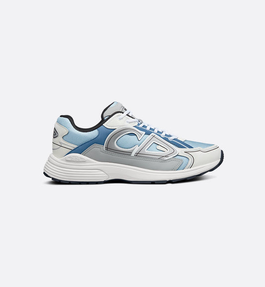 Dior Sneaker B30 Countdown Light blue mesh and blue, grey, and white technical fabric