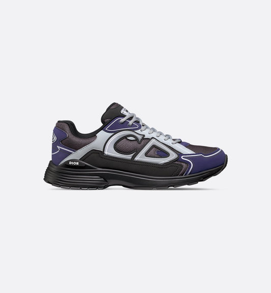 Dior Sneaker B30 Countdown Anthracite grey mesh with black, blue, and Dior grey technical fabric