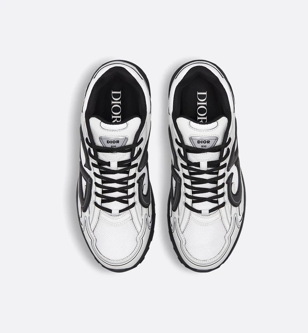 Dior Sneaker B30 Countdown Black and White mesh and technical fabric