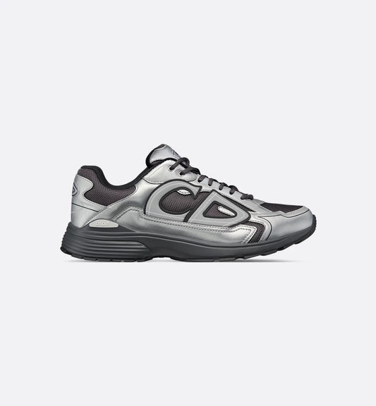 Dior Sneaker B30 Countdown Dark grey mesh and metallic silver technical fabric