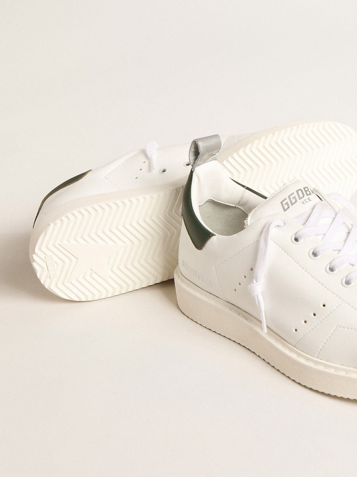 Golden Goose Starter bio-based with green leather heel tab