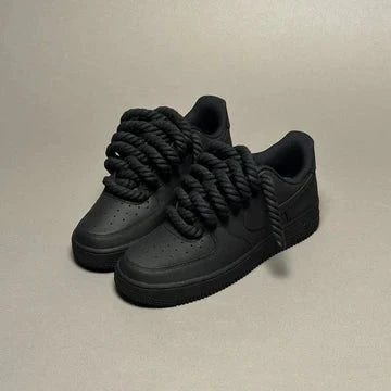 Nike Air Force 1 Low Black Rope Laces