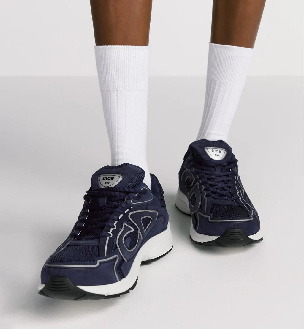 Dior Sneaker B30 Countdown Navy blue suede