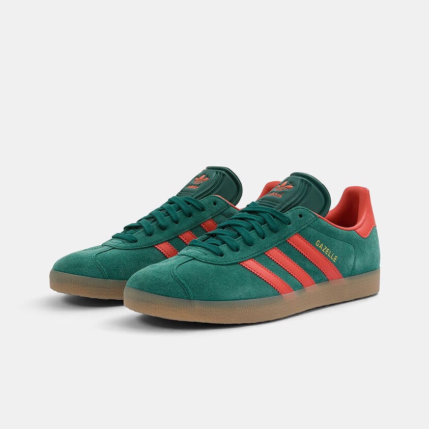 Adidas Gazelle Green Orange Brown
