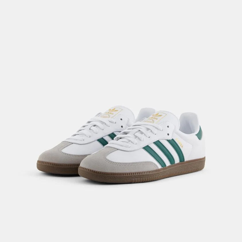 Adidas Samba OG  White Dark Green Brown